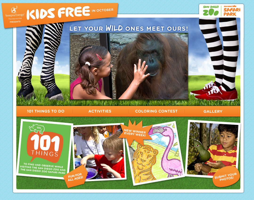 San Diego Zoo and San Diego Zoo Zoofari Park Free Admission in October